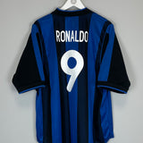 2000/01 INTER MILAN RONALDO #9 HOME SHIRT (XL) NIKE