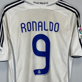 2006/07 REAL MADRID RONALDO #9 HOME SHIRT (M) ADIDAS