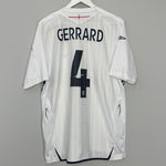 2007/09 ENGLAND GERRARD #4 HOME SHIRT (XL) UMBRO