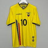 2003/05 ECUADOR AGUINAGA #10 HOME SHIRT (L) MARATHON