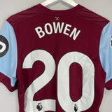 2023/24 WEST HAM BOWEN #20 *MATCH WORN* HOME SHIRT (M) UMBRO