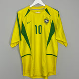 2002/04 BRAZIL RIVALDO #10 HOME SHIRT (XL) NIKE