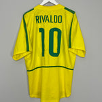 2002/04 BRAZIL RIVALDO #10 HOME SHIRT (XL) NIKE