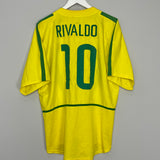 2002/04 BRAZIL RIVALDO #10 HOME SHIRT (XL) NIKE