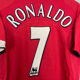 2004/06 MANCHESTER UNITED RONALDO #7 HOME SHIRT (M) NIKE