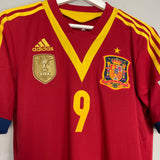 2012/13 SPAIN TORRES #9 CONFEDERATIONS CUP HOME SHIRT (M) ADIDAS