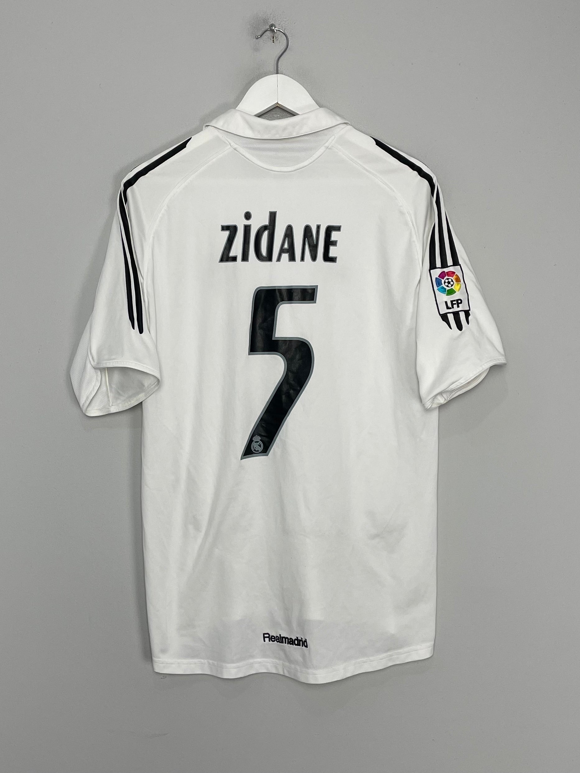 2005/06 REAL MADRID ZIDANE #5 HOME SHIRT (M) ADIDAS