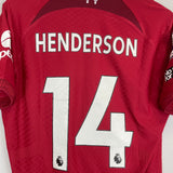 2022/23 LIVERPOOL HENDERSON #14 *MATCH ISSUE* HOME SHIRT (L) NIKE