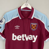 2021/22 WEST HAM RICE #41 *MATCH WORN* HOME SHIRT (M) UMBRO