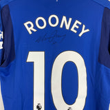 2017/18 EVERTON ROONEY #10 *MATCH ISSUE* + SIGNED* HOME SHIRT (L) UMBRO