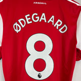 2022/23 ARSENAL ODEGAARD #8 *MATCH ISSUE* HOME SHIRT (M) ADIDAS