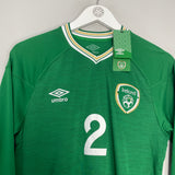 2020/21 IRELAND COLEMAN #2 *BNWT* L/S HOME SHIRT (S) UMBRO