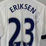 2015/16 TOTTENHAM ERIKSEN #23 *MATCH ISSUE + SIGNED* HOME SHIRT (M) UNDER ARMOUR