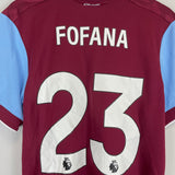 2023/24 BURNLEY FOFANA #23 *MATCH ISSUE* HOME SHIRT (L) UMBRO