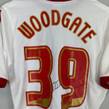 2014/15 MIDDLESBROUGH WOODGATE #39 *MATCH ISSUE + SIGNED* AWAY SHIRT (M) ADIDAS