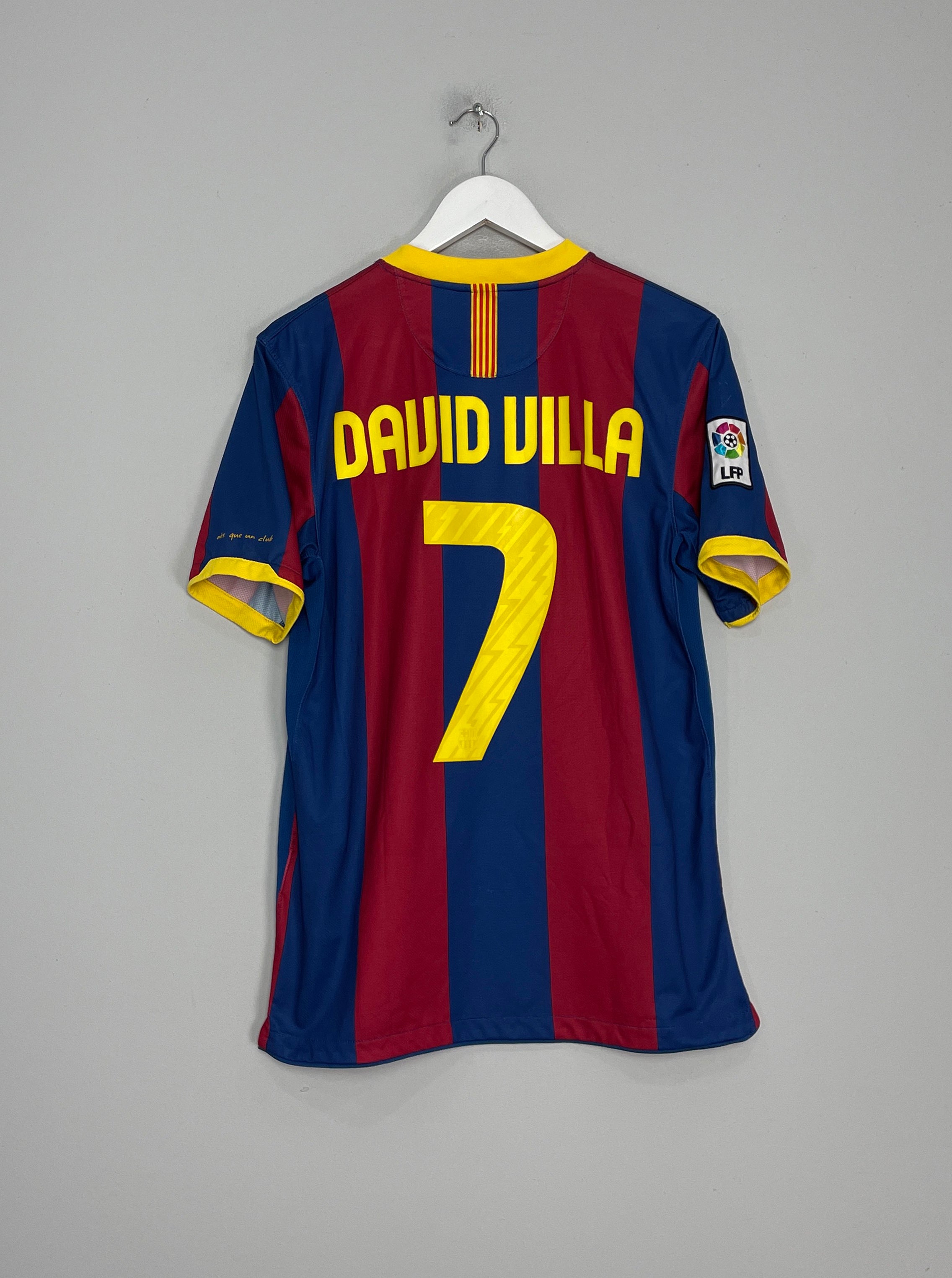 2010/11 BARCELONA DAVID VILLA #7 HOME SHIRT (M) NIKE