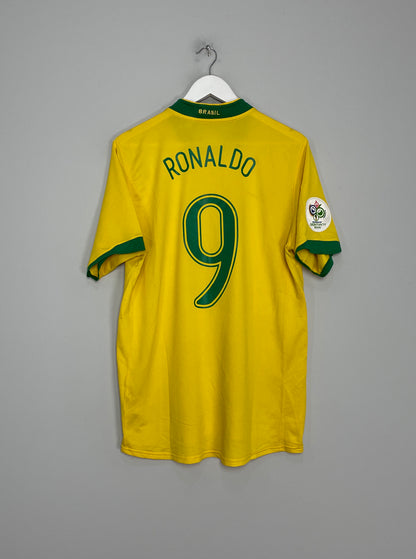 2006/08 BRAZIL RONALDO #9 HOME SHIRT (L) NIKE