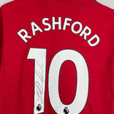 2018/19 MANCHESTER UNITED RASHFORD #10 *MATCH ISSUE + SIGNED* HOME SHIRT (M) ADIDAS