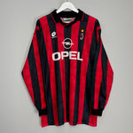 1995/96 AC MILAN L/S HOME SHIRT (XL) LOTTO