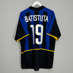 2002/03 INTER MILAN BATISTUTA #19 HOME SHIRT (XL) NIKE