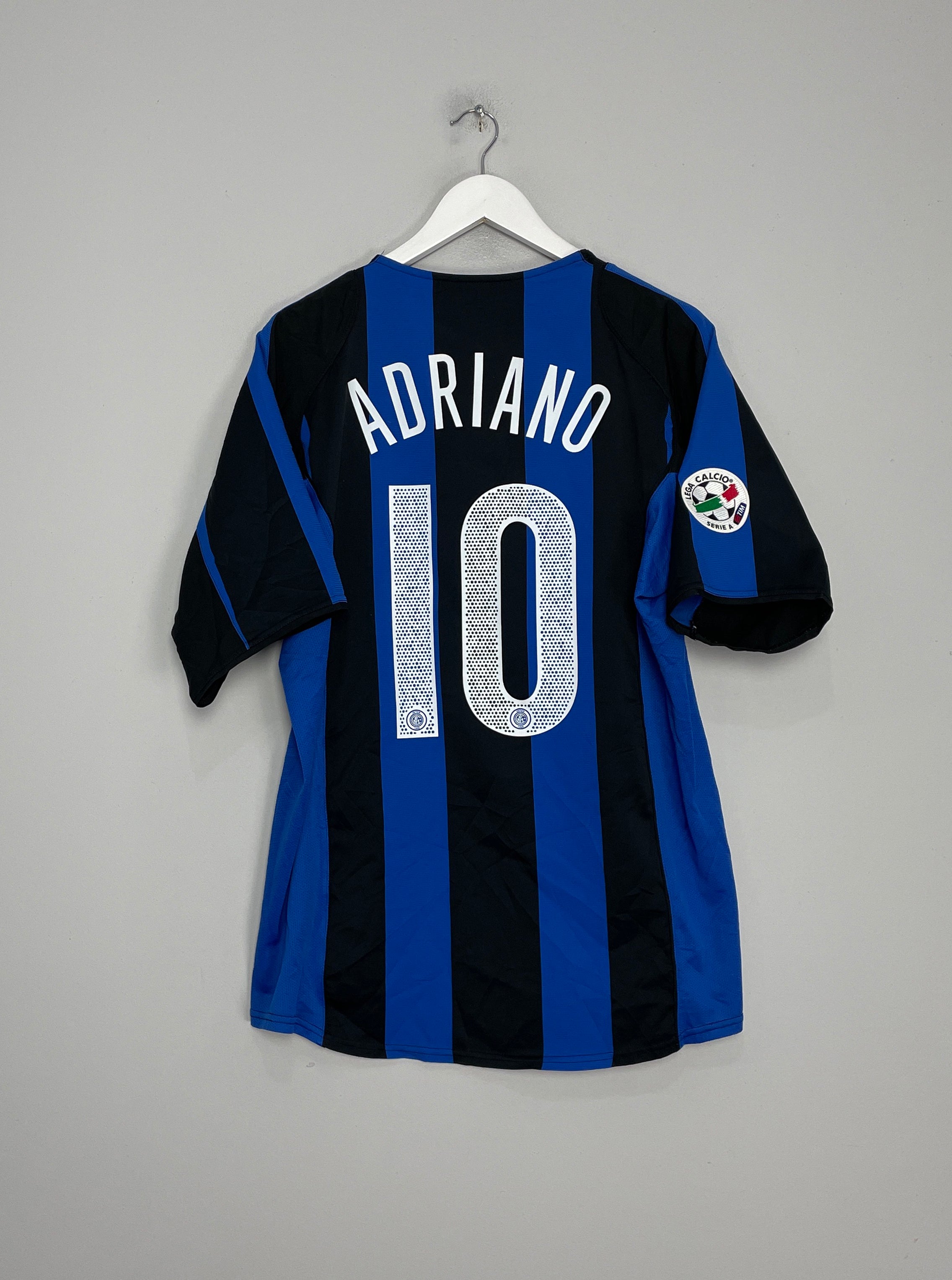 2004/05 INTER MILAN ADRIANO #10 HOME SHIRT (L) NIKE