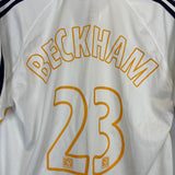 2007/08 LA GALAXY BECKHAM #23 POLO SHIRT (M) ADIDAS