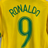 2006 BRAZIL RONALDO #9 HOME SHIRT (M) NIKE