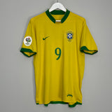 2006/08 BRAZIL RONALDO #9 HOME SHIRT (M) NIKE