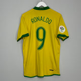 2006/08 BRAZIL RONALDO #9 HOME SHIRT (M) NIKE