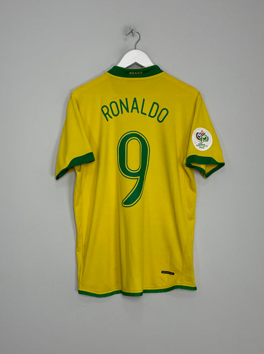 2006/08 BRAZIL RONALDO #9 HOME SHIRT (M) NIKE