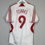 2007/08 LIVERPOOL TORRES #9 AWAY SHIRT (M) ADIDAS