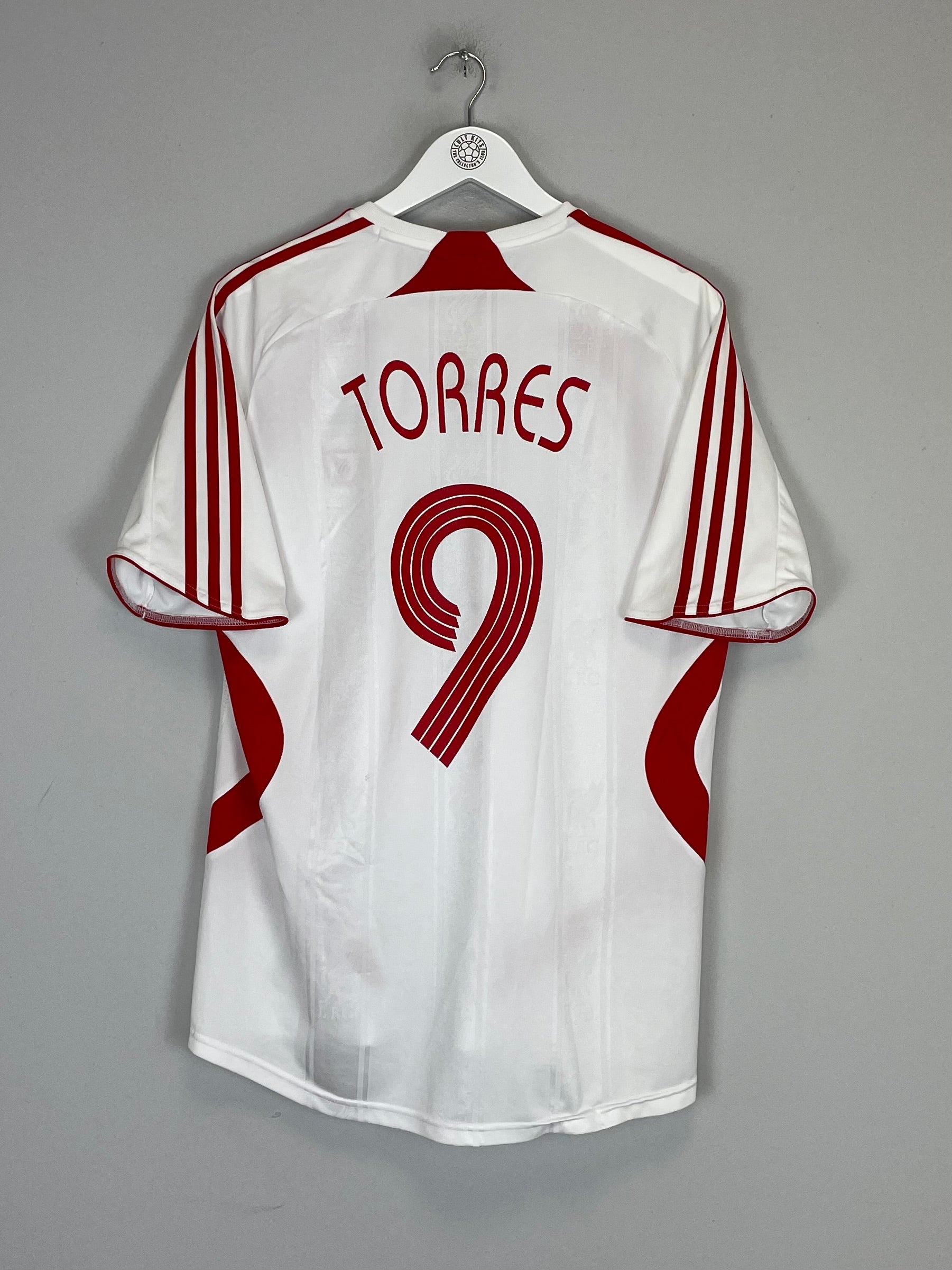 2007/08 LIVERPOOL TORRES #9 AWAY SHIRT (M) ADIDAS