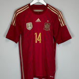 2013/15 SPAIN ALONSO #14 HOME SHIRT (M) ADIDAS