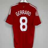 2008/10 LIVERPOOL GERRARD #8 HOME SHIRT (L) ADIDAS