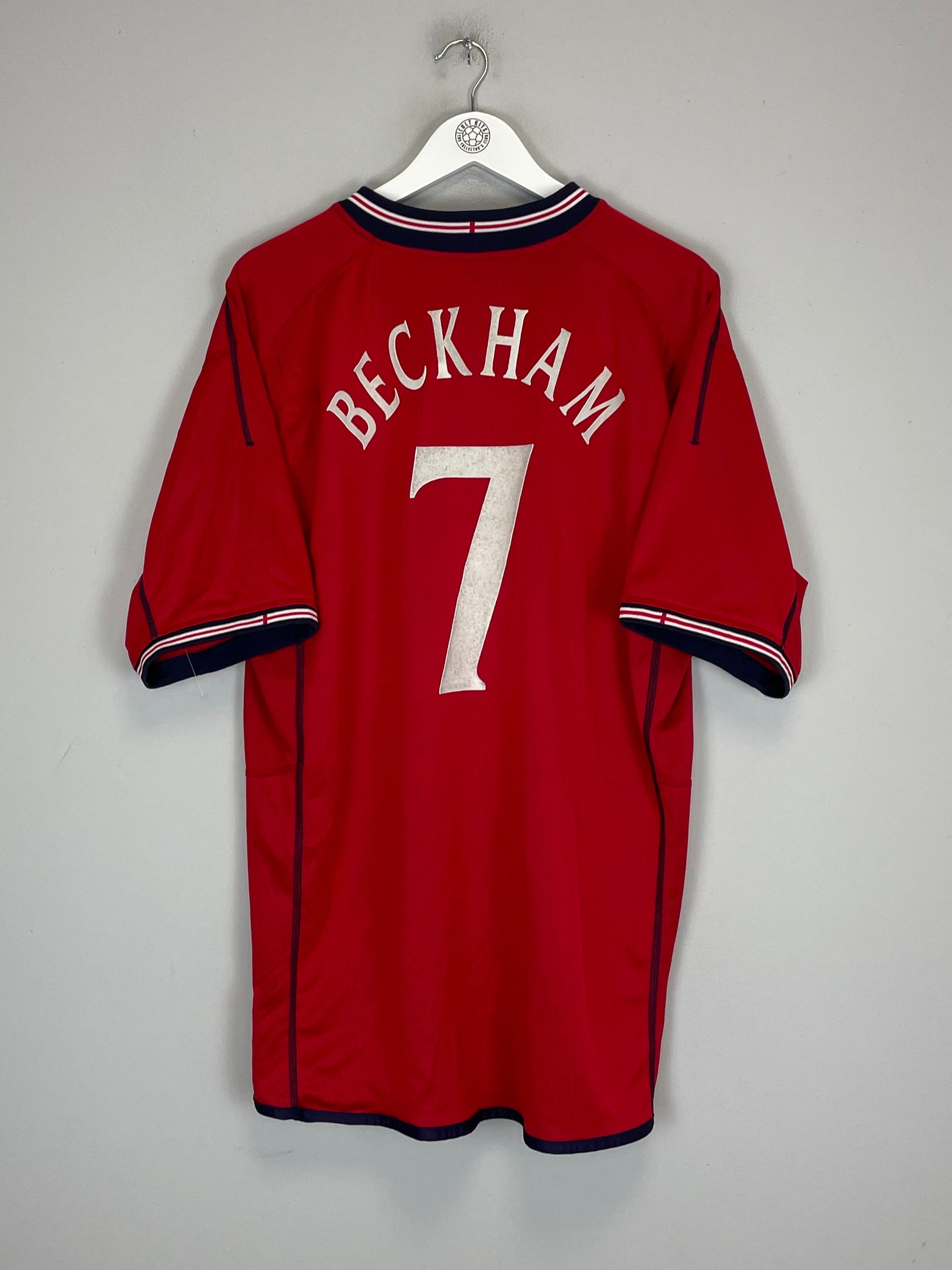 2002/04 ENGLAND BECKHAM #7 AWAY SHIRT (XXL) UMBRO