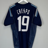 2002/04 ARGENTINA CRESPO #19 AWAY SHIRT (L) ADIDAS