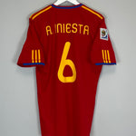 2009/10 SPAIN A.INIESTA #6 HOME SHIRT (L) ADIDAS