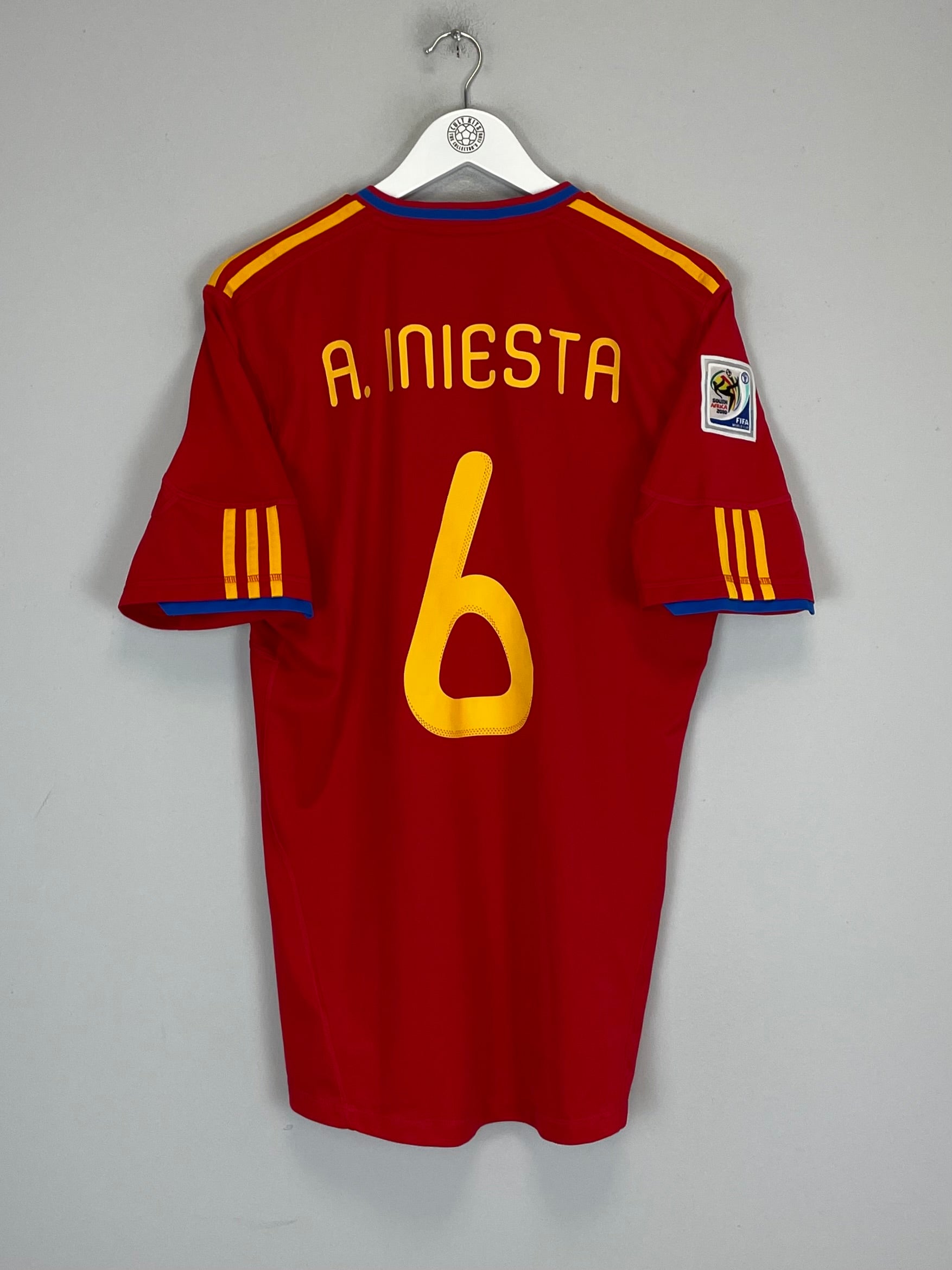 2009/10 SPAIN A.INIESTA #6 HOME SHIRT (L) ADIDAS