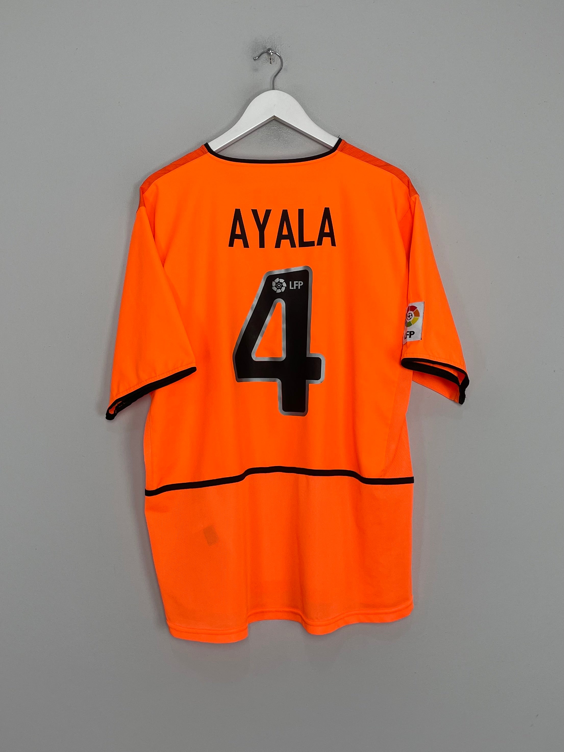 2002/03 VALENCIA AYALA #4 AWAY SHIRT (XL) NIKE