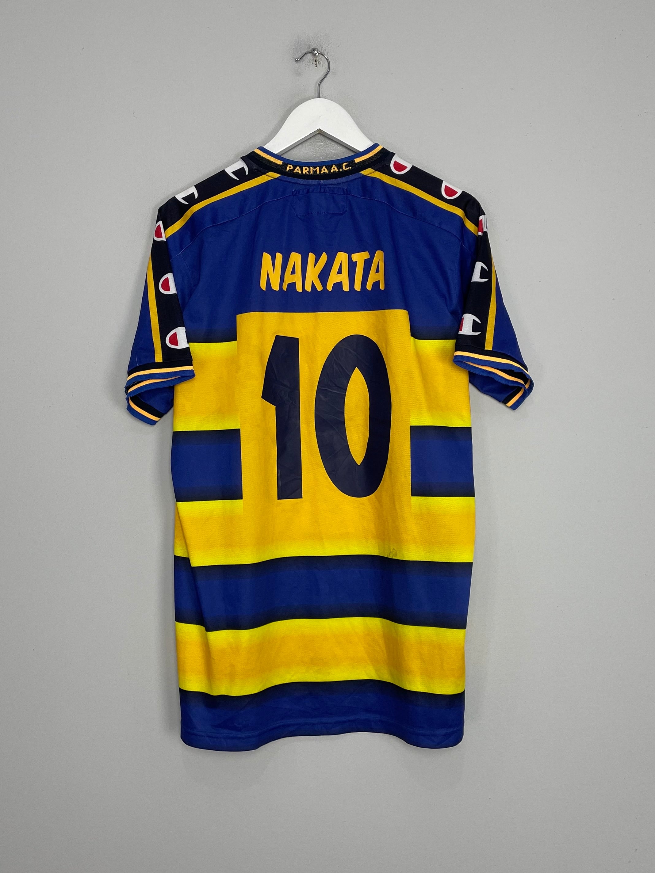 2001/02 PARMA NAKATA #10 HOME SHIRT (XL) CHAMPION