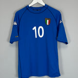 2000/02 ITALY TOTTI #10 HOME SHIRT (XL) KAPPA