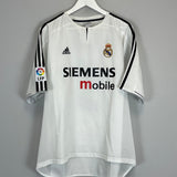 2003/04 REAL MADRID ZIDANE #5 HOME SHIRT (XL) ADIDAS