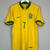 2006/08 BRAZIL ADRIANO #7 HOME SHIRT (L) NIKE