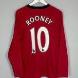 2009/10 MANCHESTER UNITED ROONEY #10 L/S HOME SHIRT (M) NIKE