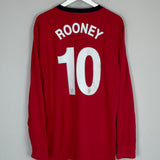 2009/10 MANCHESTER UNITED ROONEY #10 L/S HOME SHIRT (M) NIKE