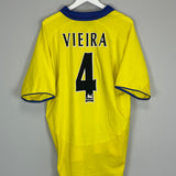 2003/04 ARSENAL VIEIRA #4 AWAY SHIRT (XL) NIKE