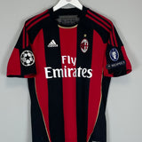 2010/11 AC MILAN RONALDINHO #80 C/L HOME SHIRT (S) ADIDAS