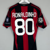 2010/11 AC MILAN RONALDINHO #80 C/L HOME SHIRT (S) ADIDAS