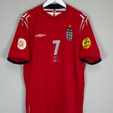 2004/06 ENGLAND BECKHAM #7 AWAY SHIRT (XL) UMBRO