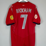 2004/06 ENGLAND BECKHAM #7 AWAY SHIRT (XL) UMBRO